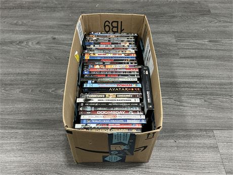 BOX OF 33 ACTION DVDS