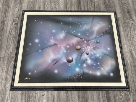 ORIGINAL SIGNED SPACE PAINTING (45”x37”)