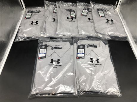 (RETAIL $90ea) NEW UNDER ARMOUR BUTTOM UP SHIRTS (XL/L)