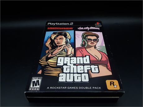 RARE - GRAND THEFT AUTO DOUBLE PACK - EXCELLENT CONDITION - PS2