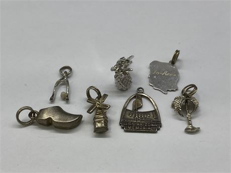 7 STERLING SILVER CHARMS