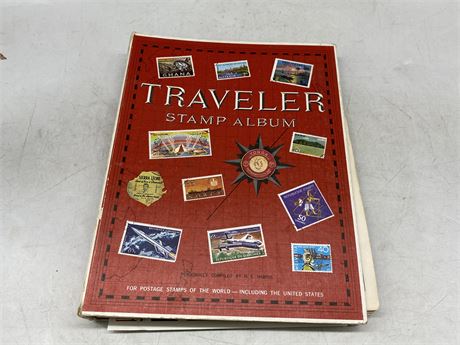 WORLD STAMP ALBUM WITH STAMPS
