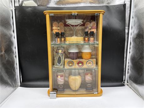 AROMA SOURCE AROMATHERAPY LARGE SET IN CABINET - NEW 14”x5”x21”