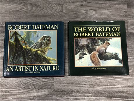 2 ROBERT BATEMAN HARD COVERED BOOKS