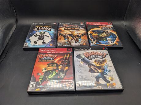 COLLECTION OF RATCHET & CLANK GAMES - VERY GOOD CONDITION - PS2