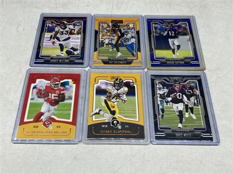6 NFL ROOKIE CARDS