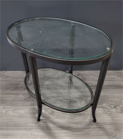 GLASS TABLE 11" TALL