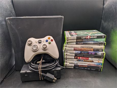 XBOX 360 CONSOLE WITH GAMES - VERY GOOD CONDITION