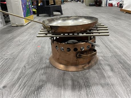 COPPER COOKING STOVE WITH PAN