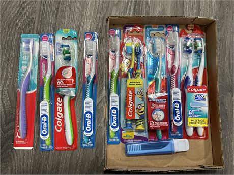 11 NEW TOOTHBRUSHES