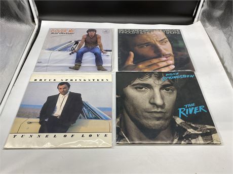 4 BRUCE SPRINGSTEEN RECORDS - EXCELLENT (E)