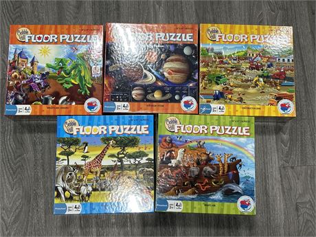 5 NEW/SEALED COBBLE HILL FLOOR PUZZLES