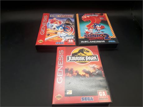COLLECTION OF SEGA GENESIS GAMES IN BOX - VERY GOOD CONDITION