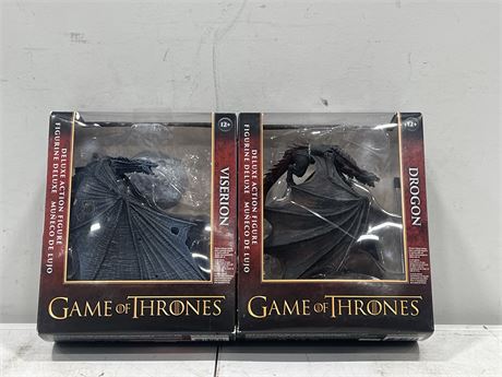 2 GAME OF THRONES 7” DRAGON FIGURES IN BOX