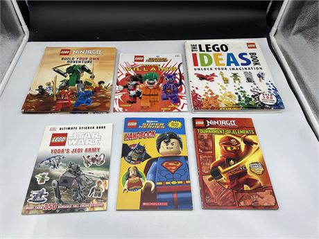 5 MISC LEGO BOOKS