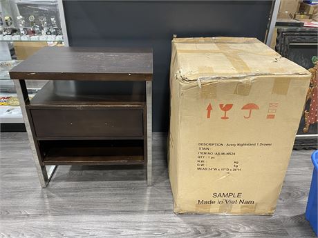 2 NIGHTSTANDS - 1 NEW IN BOX (Does not include handles)