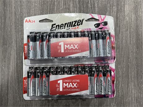 (2) NEW 24 PACKS OF ENERGIZER MAX BATTERIES - AA24