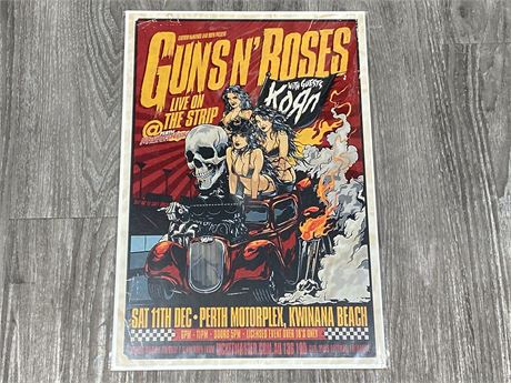 GUNS & ROSES WITH GUEST KORN POSTER (12”X18”)
