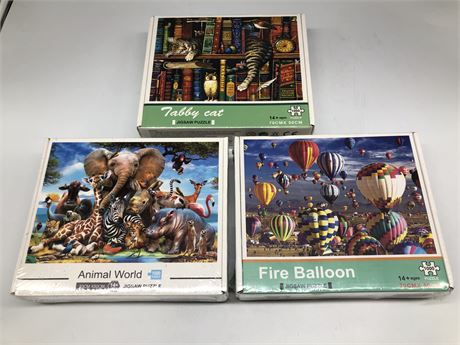 3 NEW JIGSAW PUZZLES (1000 PIECES)