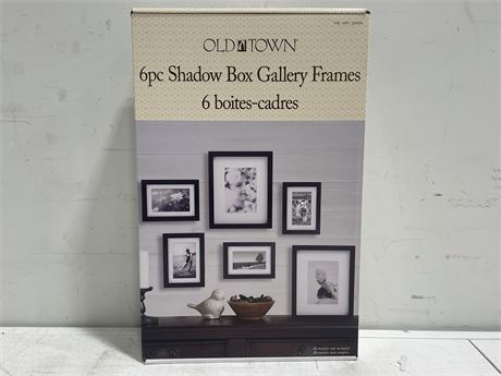 NEW OLD TOWN 6 PIECE SHADOW BOX GALLERY FRAMES