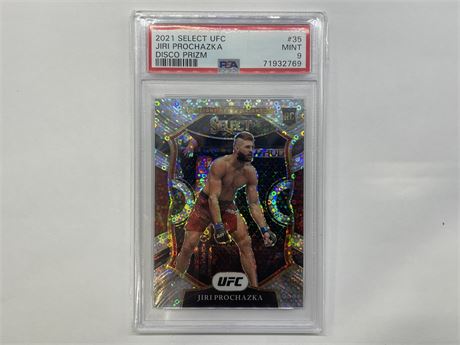 PSA 9 2021 ROOKIE JIRI PROCHAZKA DISCO PRISM PANINI UFC CARD