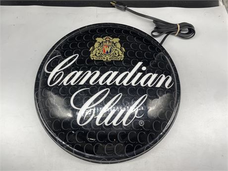CANADIAN CLUB LIGHTUP WALL SIGN 16”
