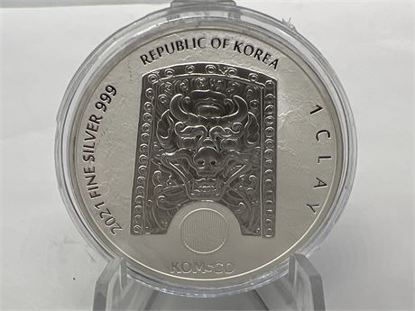 1 OZ 999 FINE SILVER REPUBLIC OF KOREA COIN