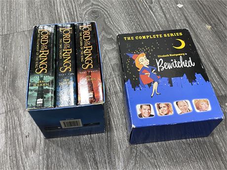 LORD OF THE RINGS TRILOGY BOOK SET & BEWITCHED DVD SERIES BOX SET