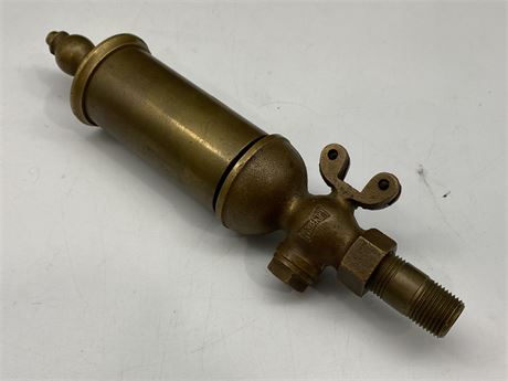 VINTAGE BRASS STEAM WHISTLE (11” long)