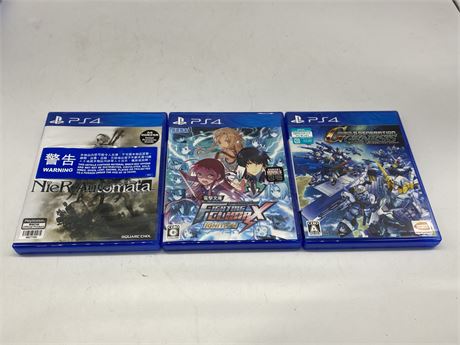 3 NEW JAPANESE VERSION PS4 GAMES