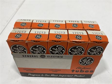 10 GENERAL ELECTRIC 17CT3 ELECTRIC TUBES (NOS)