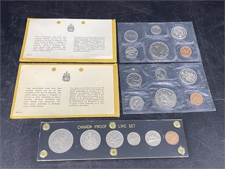 3 CANADIAN MINT COIN SETS (1969,1970,1971)