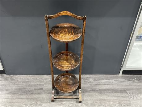 FOLDING 3 TIER CAKE / PLANT STAND 31” TALL