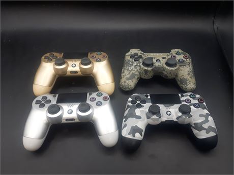 COLLECTION OF PS4 & PS3 BROKEN CONTROLLERS - AS IS