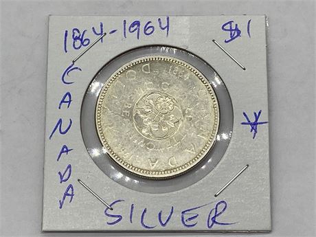 1864-1964 CANADIAN SILVER DOLLAR