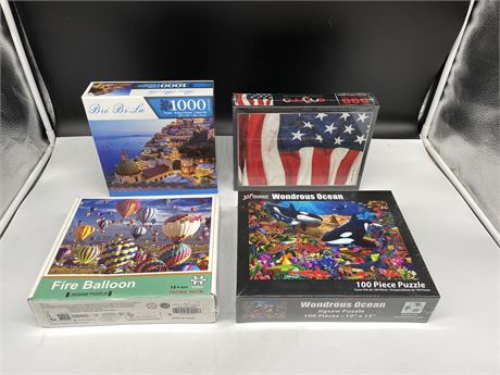 4 NEW JIGSAW PUZZLES