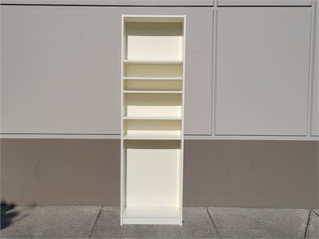 WHITE IKEA BOOKCASE (79"x24")