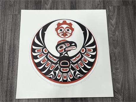 SIGNED & NUMBERED FIRST NATIONS ART - EXCELLENT COND. - 18”x18”