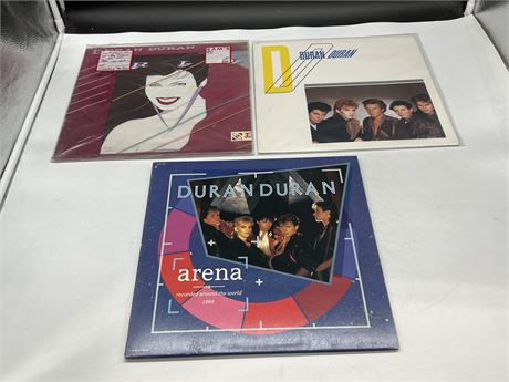 3 DURAN DURAN RECORDS - VG+