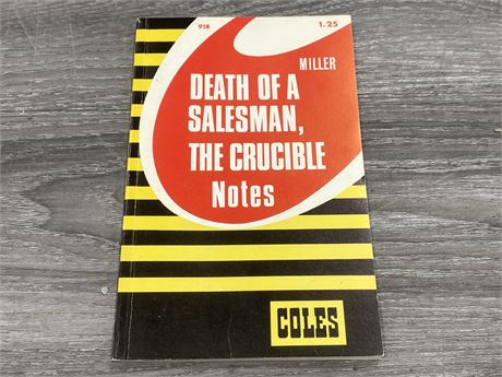 DEATH OF A SALESMAN, THE CRUCIBLE NOTES BOOK