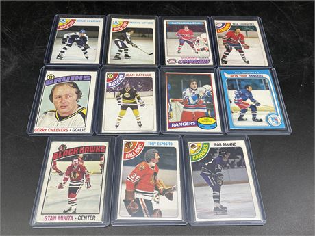 (11) 70’s OPC NHLS CARDS