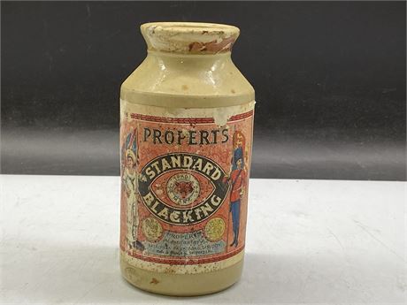 EARLY ADVERTISING STONEWARE CONTAINER