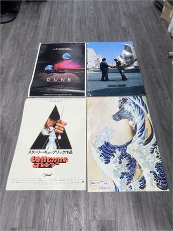 4 LARGE REPRODUCTION POSTERS - 3’x2’