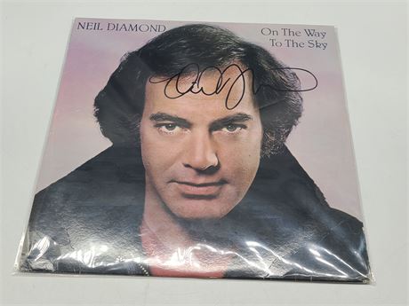 NEIL DIAMOND SIGNED LP ALBUM 'ON THE WAY TO THE SKY' WITH COA