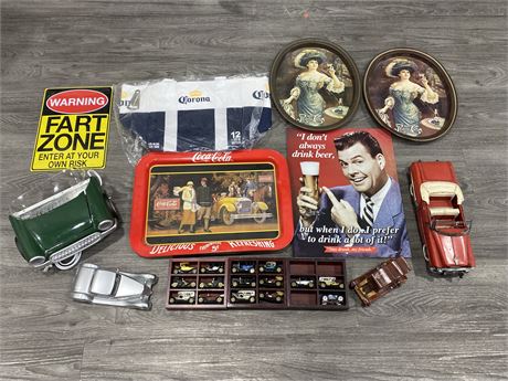 LOT OF COLLECTABLES / MAN CAVE DECOR