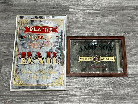 PRIVATE BAR & JAMESON ADVERTS (Largest is 12”x18”)