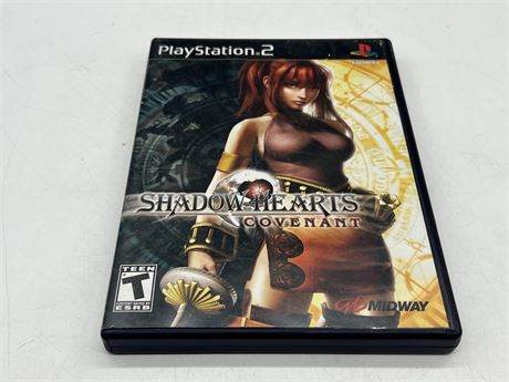SHADOW HEARTS COVENANT - PS2 W/INSTRUCTIONS - GOOD CONDITION