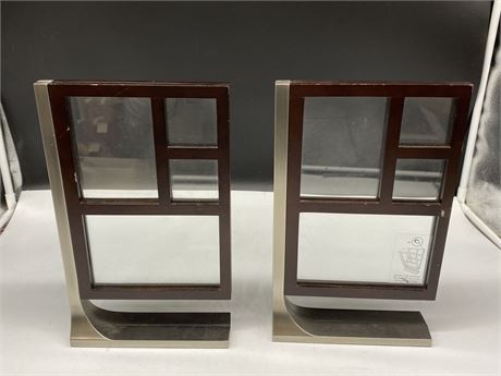 2 STANDING MAGNETIC PICTURE FRAMES (12” tall)