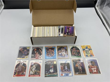 ~550 NBA CARDS - MOSTLY 1990s (Includes stars & rookies)