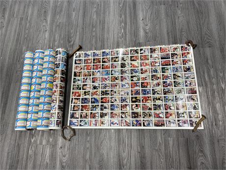 5 SHEETS OF OPL HOCKEY CARDS (1991)